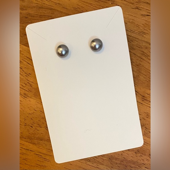 Swarovski Teal & Grey crystal pearl earrings NEW (2 pairs) - Picture 6 of 8